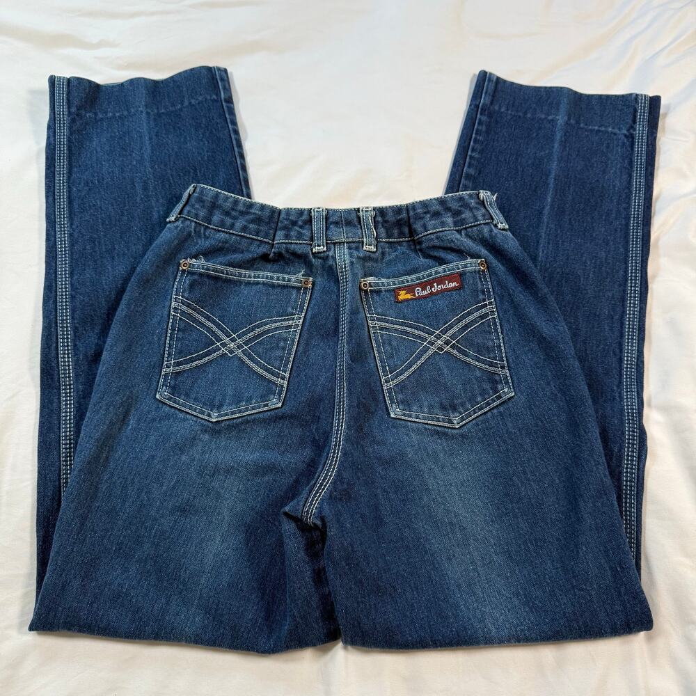 Vintage Paul Johnson‎ jeans high waist 70s 80s Unicorn Label 25" waist - altered